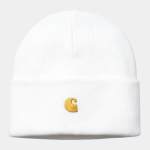 CARHARTT CHASE BEANIE WHITE/GOLD